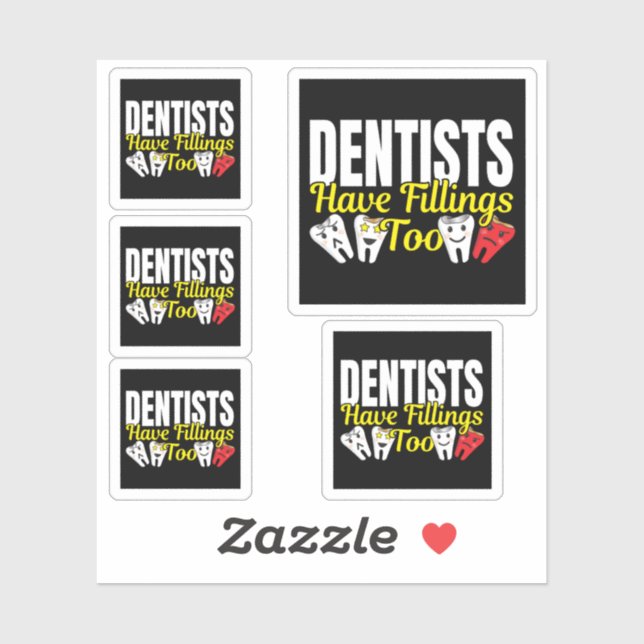 Sticker Les dentistes ont aussi des plombages - Sentiments (Feuille)