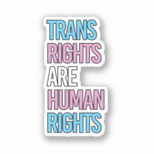 Sticker Les droits des trans sont des droits de l'homme -