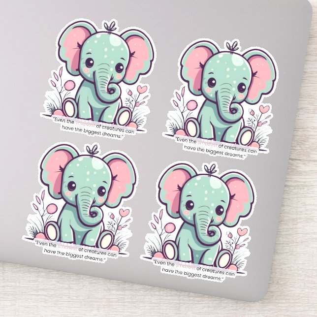 Sticker Les éléphants sont fauchés ! (Détail)