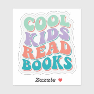 Sticker Les enfants cool lisent des livres - lecteur de li