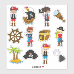 Sticker Les enfants pirates