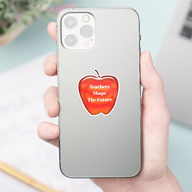 Sticker Les Enseignants Façonnent Le Futur Pomme Rouge (Téléphone)