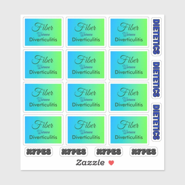 Sticker Les fibres aggravent la diverticulite 6X6 12 autoc (Feuille)