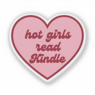 Sticker Les filles chaudes lisent Kindle   Lecteur drôle a
