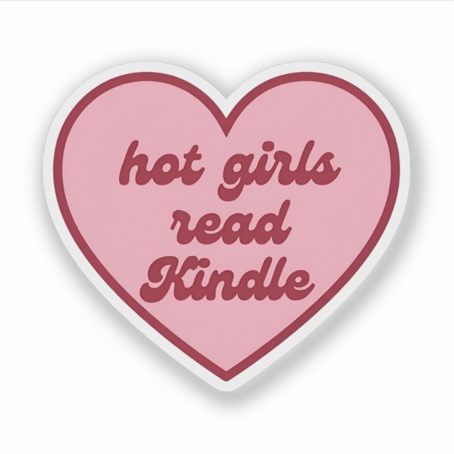 Sticker Les filles chaudes lisent Kindle | Lecteur drôle a (Devant)