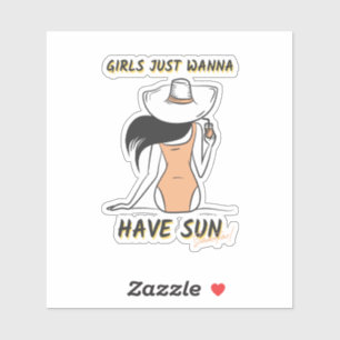 Sticker Les Filles Veulent Juste Avoir du Soleil – Vacance
