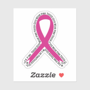 Sticker Les gars durs portent le cancer du sein rose Sensi