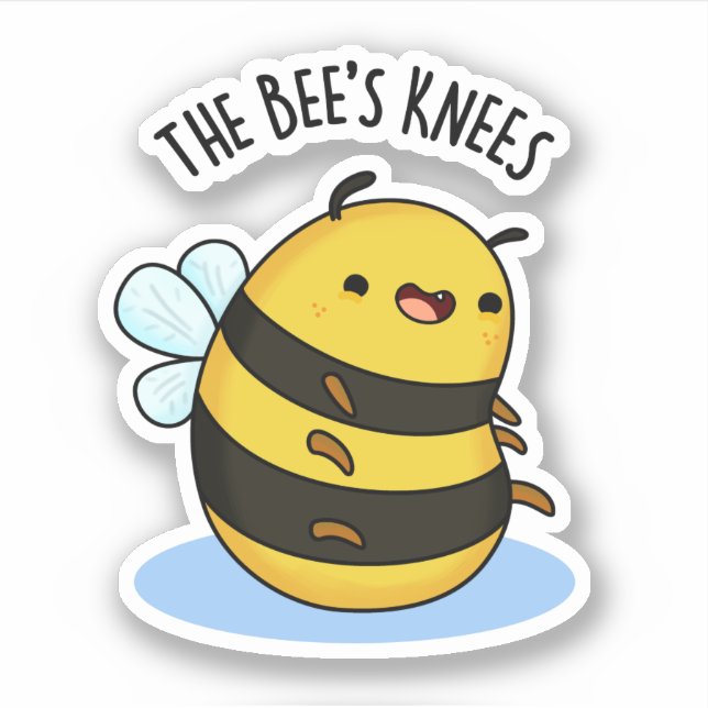 Sticker Les genoux des abeilles drôle Bumble Bee Pun (Devant)