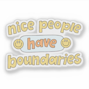Sticker Les gens gentils ont des limites