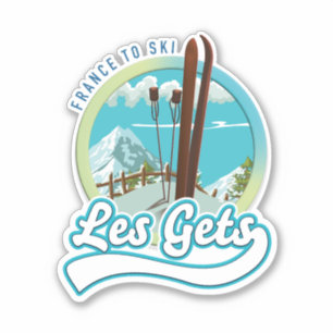 Sticker Les Gets france logo ski