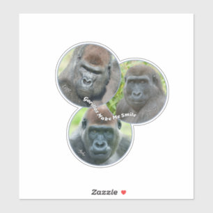 Sticker Les gorilles me font sourire
