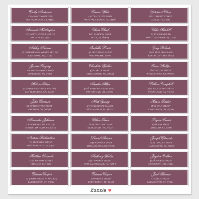 Sticker Les hôtes de Bourgogne sont les noms et l'adresse. (Feuille)