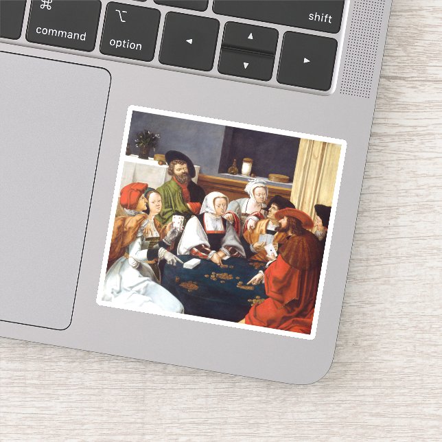 Sticker Les joueurs de cartes (Détail)