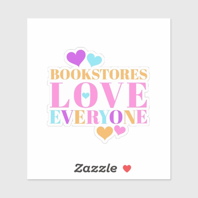 Sticker Les librairies aiment tout le monde (Feuille)