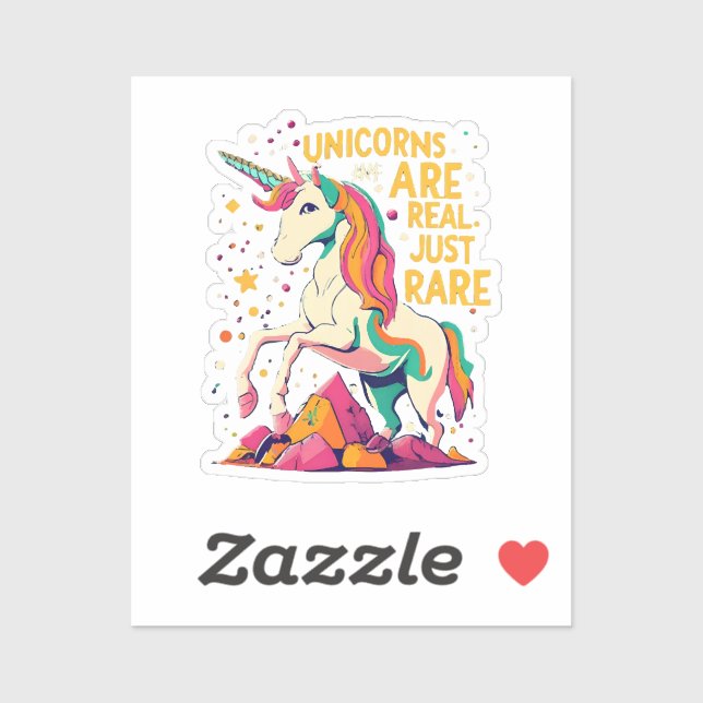 Sticker Les licornes sont réelles, juste rares (Feuille)