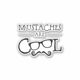 Sticker Les lunettes de soleil à moustaches