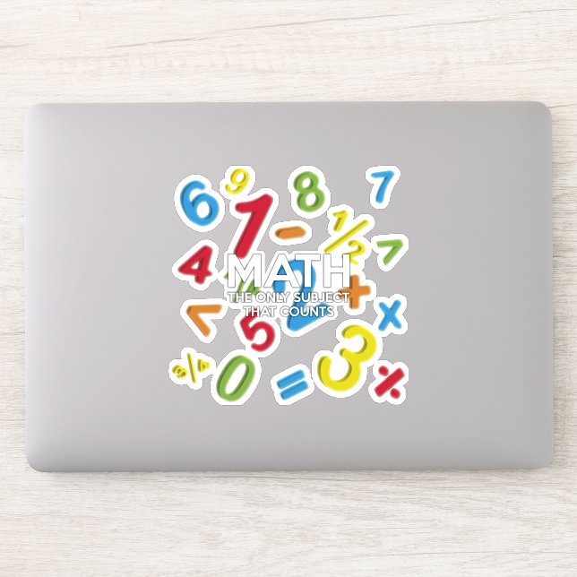 STICKER LES MATHS LA SEULE MATIÈRE QUI COMPTE (Ordinateur)