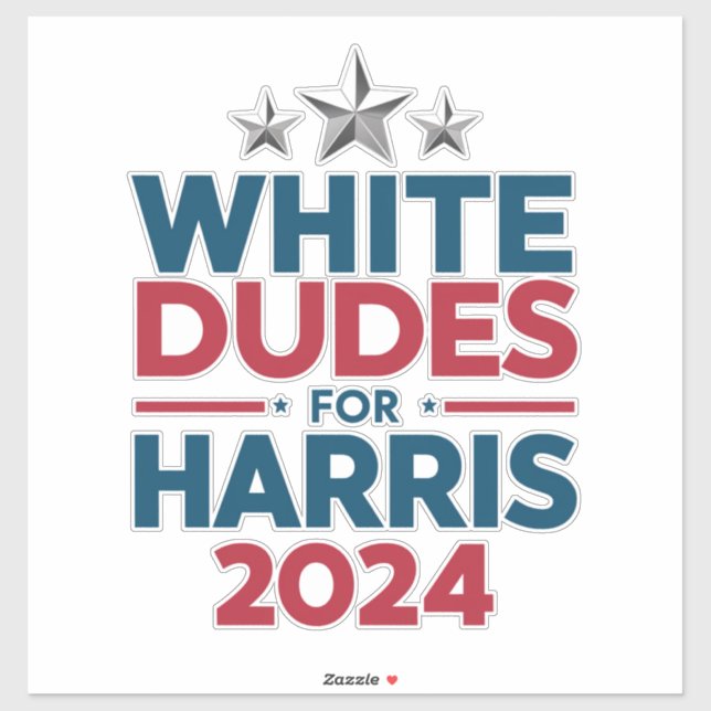 Sticker Les Mecs Blancs De L'Élection Harris-2024 (Feuille)