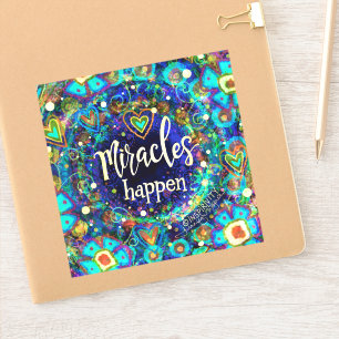 Sticker Les Miracles Se Produisent Plutôt Bleu Inspiribili