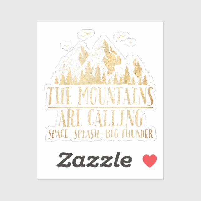 Sticker Les montagnes appellent Space Splash Big Thunder (Feuille)