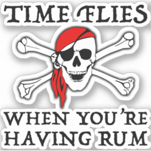 Sticker Les mouches du temps quand vous avez du rhum