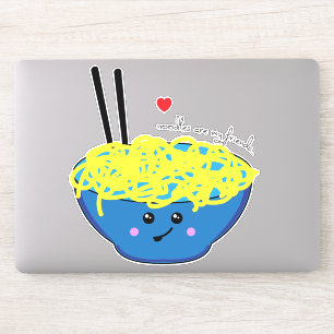 Sticker Les nouilles sont mes amis Ramen Drôle Nourriture 
