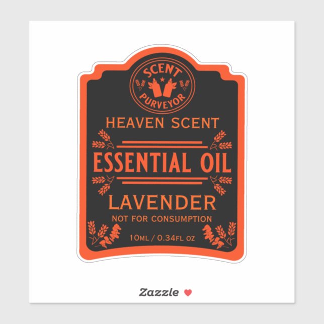 Sticker Les odeurs essentielles d'huile (Feuille)