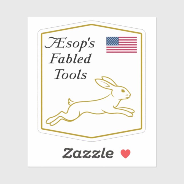 Sticker Les outils fabuleux d'Ésope : marque Hare (Feuille)