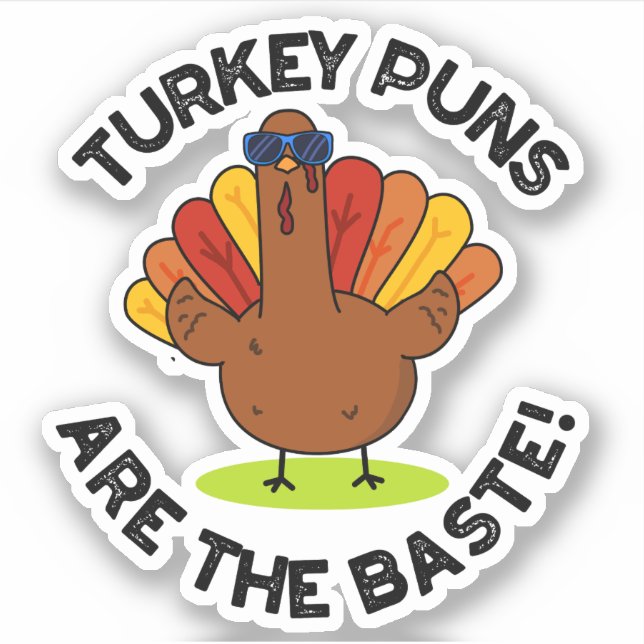 Sticker Les Pâtes De Turquie Sont Le Baste Drôle Pun De No (Devant)