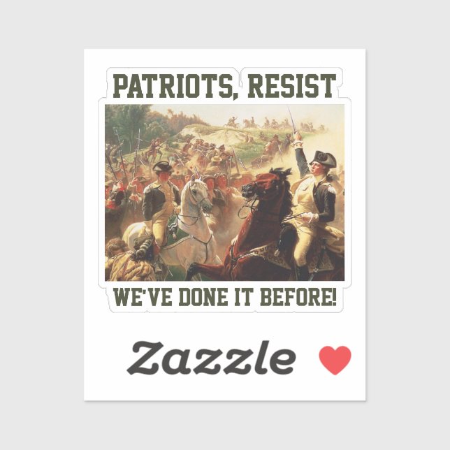 Sticker Les patriotes résistent aux attaques contre la dém (Feuille)