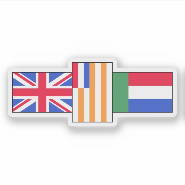 Sticker Les petits drapeaux du drapeau de l'Afrique du Sud (Devant)