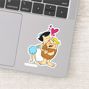 Sticker Les Pierrafeu Betty Kissing Barney