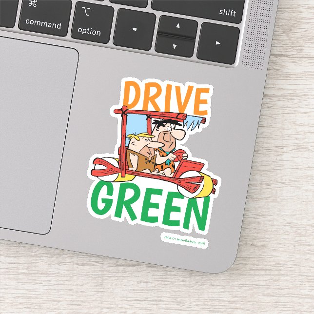 Sticker Les Pierrafeu | Fred & Barney - Drive Green (Détail)