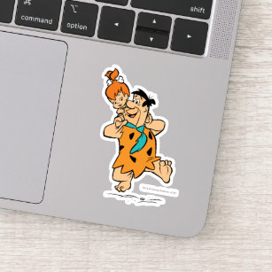 Sticker Les Pierrafeu   Fred & Pebbles Flintstone