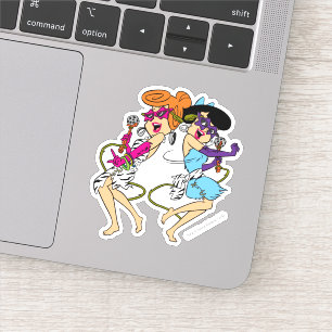 Sticker Les Pierrafeu   Wilma & Betty Rock Stars