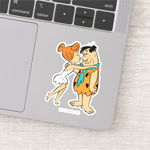Sticker Les Pierrafeu   Wilma Kissing Fred