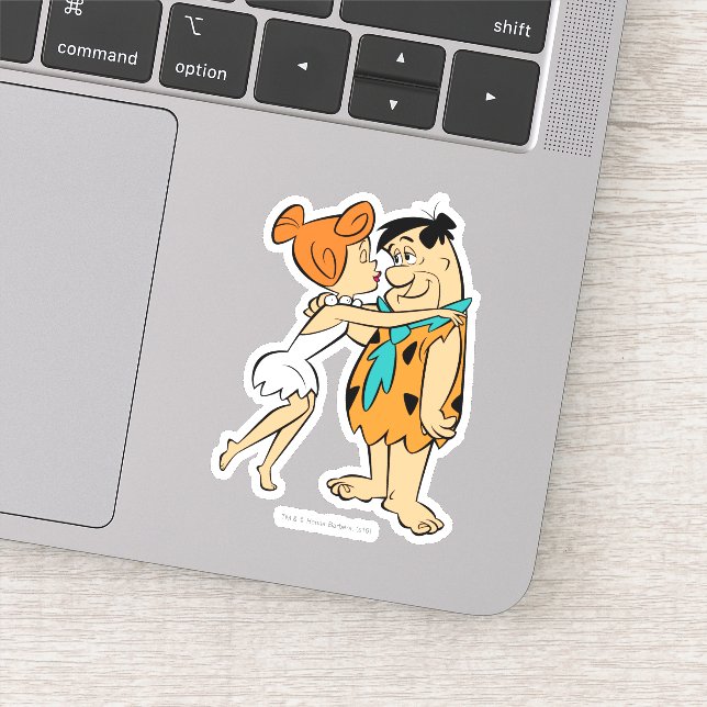 Sticker Les Pierrafeu | Wilma Kissing Fred (Détail)