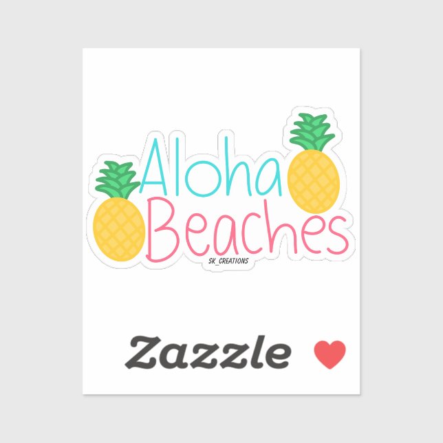 Sticker Les plages d'Aloha (Feuille)
