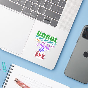 Sticker Les programmeurs Cobol sont toujours jeunes de cœu