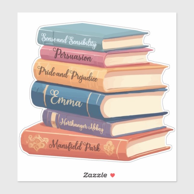 Sticker Les romans de Jane Austen VII (Feuille)