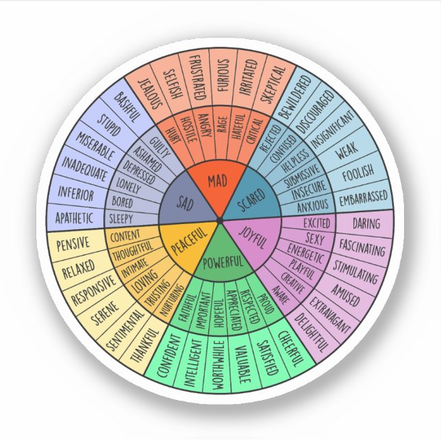 Sticker Les Sentiments Sont Valables, Soins Libres, Cadeau (Devant)