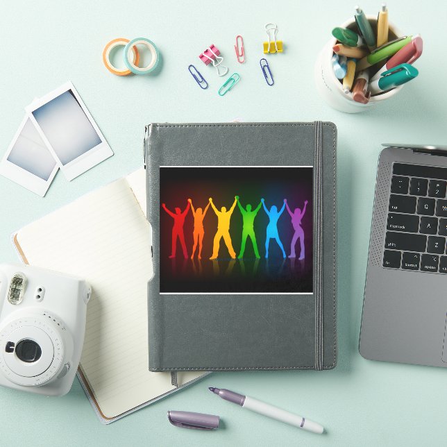 Sticker Les six silhouettes debout de Slipperyjoe, bras le (Couverture iPad)