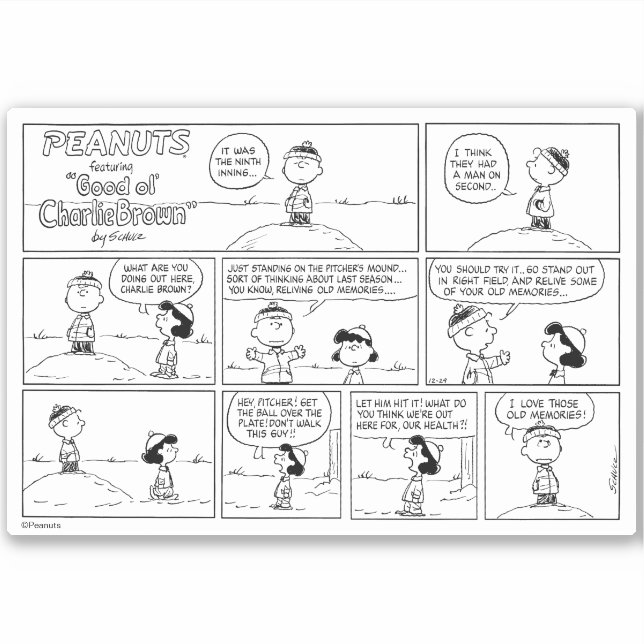 Sticker Les souvenirs de Charlie Brown à la butte du Pitch (Devant)