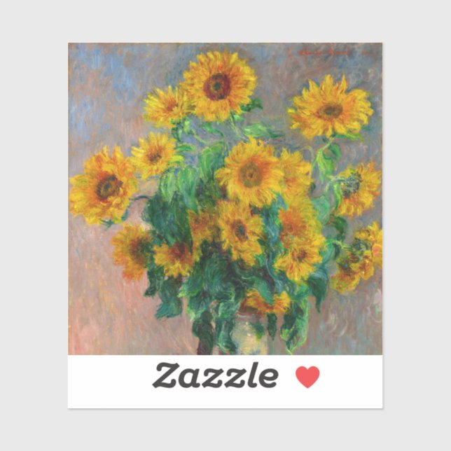 Sticker Les tournesols de Monet (Feuille)