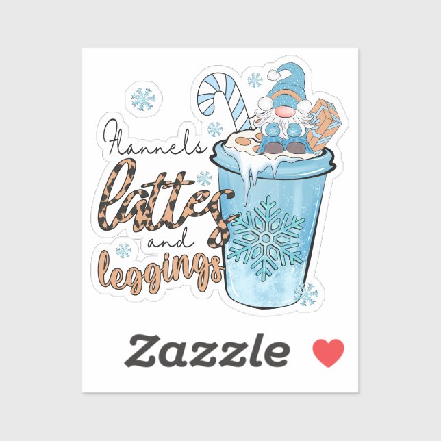 Sticker Les trois choses les plus importantes en hiver (Feuille)