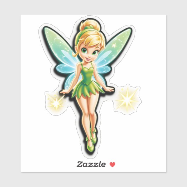 Sticker Les Vœux d'anniversaire de Tinker Bell à l'aube (Feuille)