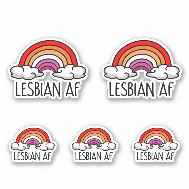 STICKER LESBIENNE AF (Devant)