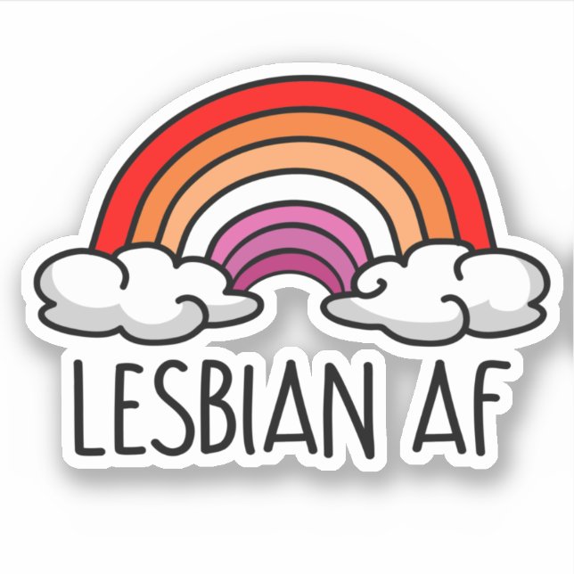 STICKER LESBIENNE AF (Devant)