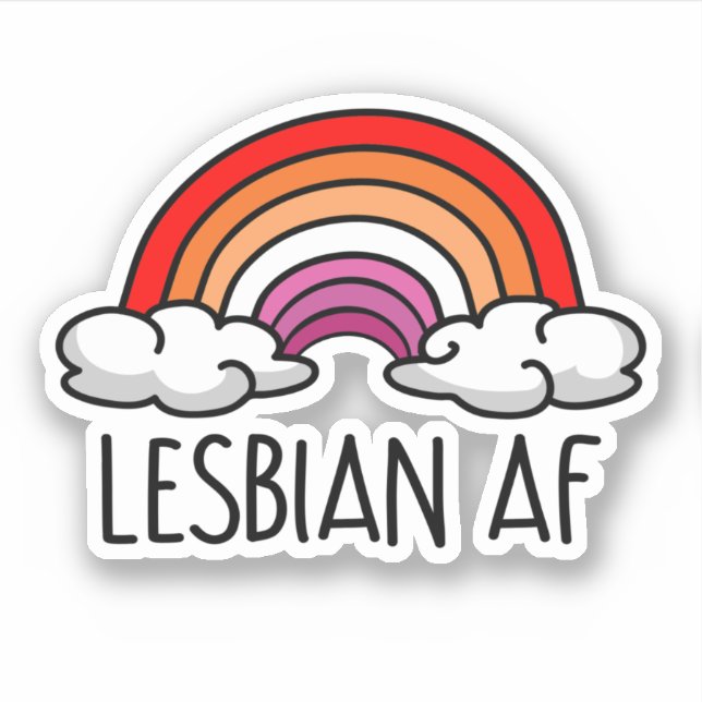 STICKER LESBIENNE AF (Devant)