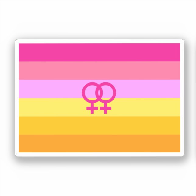 Sticker Lesbienne Dawn Pride Femmes qui aiment les femmes (Recto)